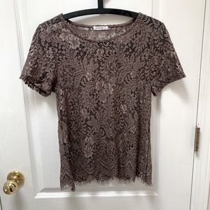 Dusty Mauve Lace Top